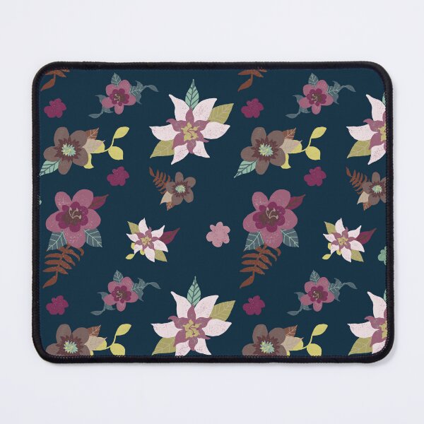 Item preview, Navy Floral Pattern designed and sold by MsChanDesigns.