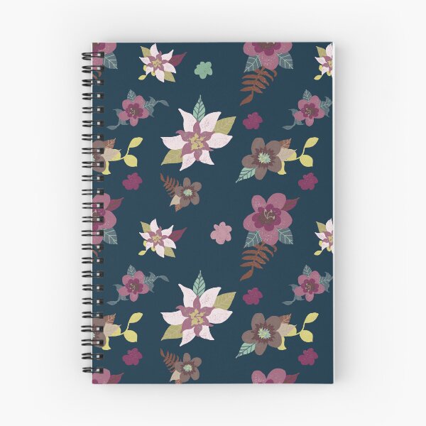 Item preview, Navy Floral Pattern designed and sold by MsChanDesigns.