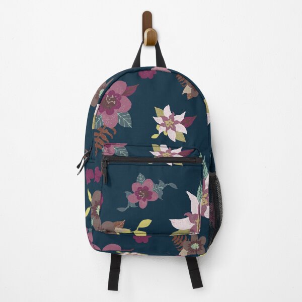 Item preview, Navy Floral Pattern designed and sold by MsChanDesigns.