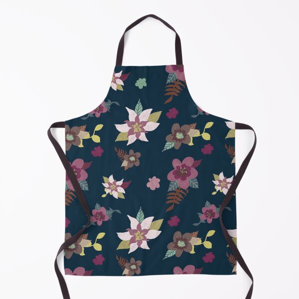 Item preview, Navy Floral Pattern designed and sold by MsChanDesigns.