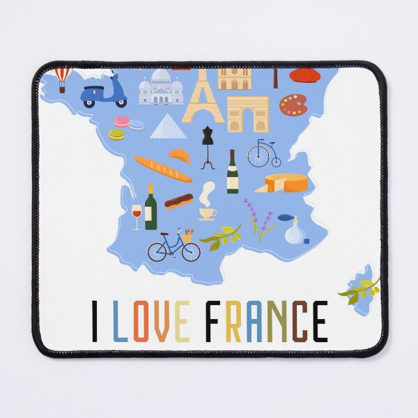 Item preview, I love France - T-shirt for travelers designed and sold by TobiasLogic.