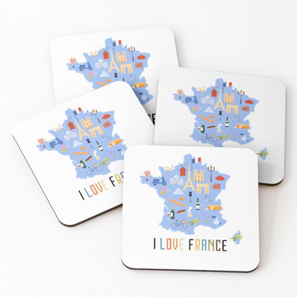 Item preview, I love France - T-shirt for travelers designed and sold by TobiasLogic.