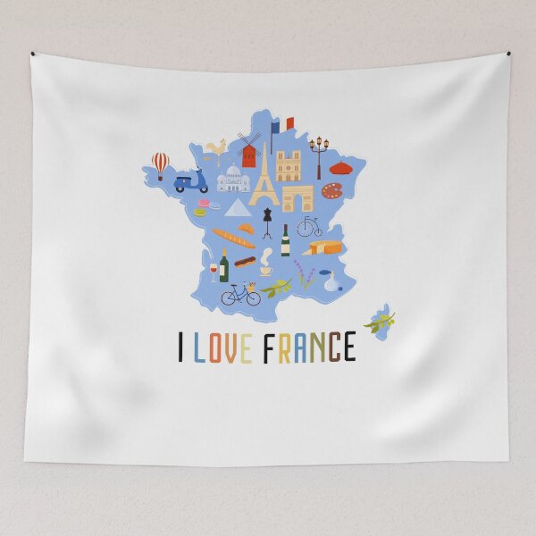 Item preview, I love France - T-shirt for travelers designed and sold by TobiasLogic.