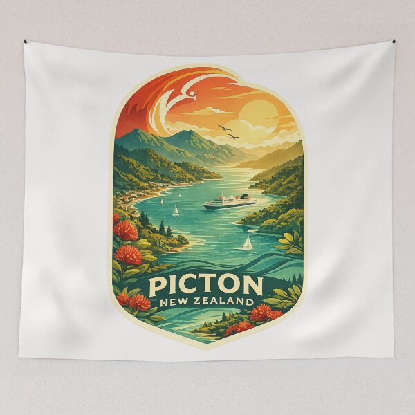 Item preview,  Picton Ferry Crossing and Marlborough Sounds New Zealand designed and sold by Places On Earth.