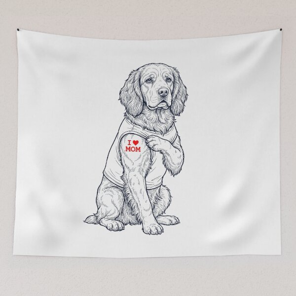 Item preview, Vintage Clumber Spaniel Mom Tattoo Dog Lover designed and sold by TerryConnells.