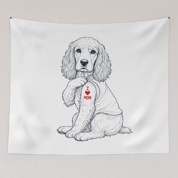 Item preview, Vintage Cocker Spaniel Mom Tattoo Dog Lover designed and sold by TerryConnells.