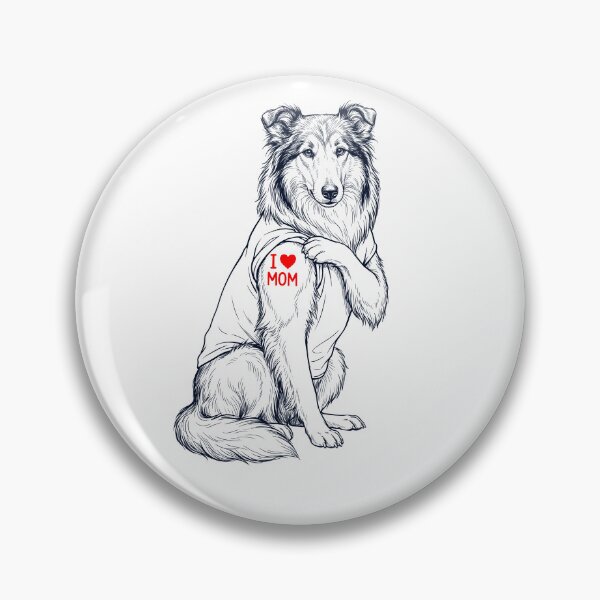 Aperçu de l'œuvre Maman Collie vintage tatouée amoureuse des chiens créée et vendue par TerryConnells.