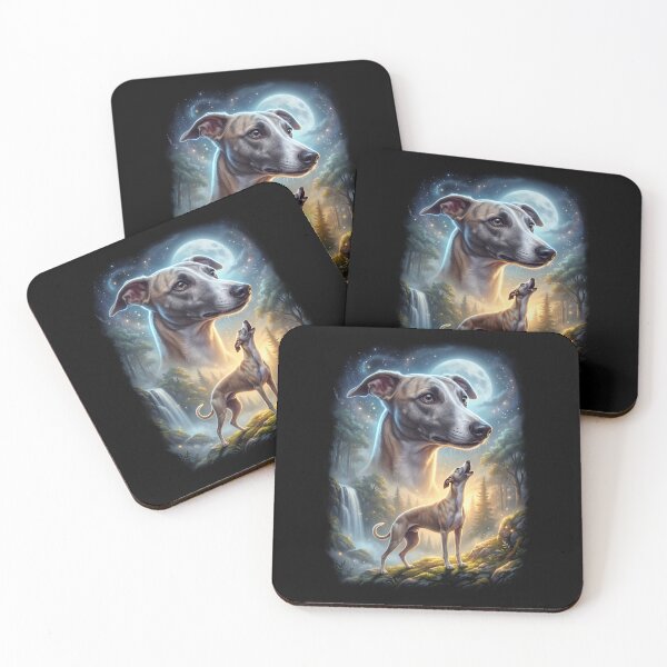 Item preview, Whippet Howling Moon Art Dog Lover designed and sold by DoodleTortle.