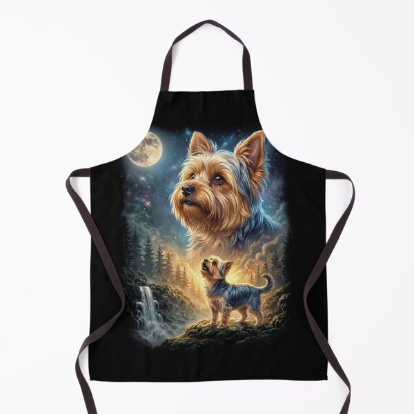 Item preview, Yorkshire Terrier Howling Moon Art Dog Lover designed and sold by DoodleTortle.
