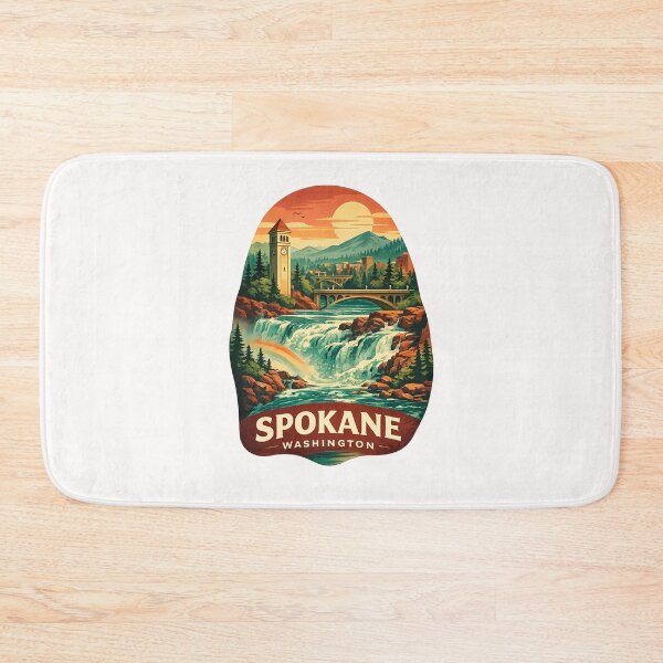 Item preview,  Spokane River Falls Clock Tower and Washington Inland Northwest designed and sold by Places On Earth.