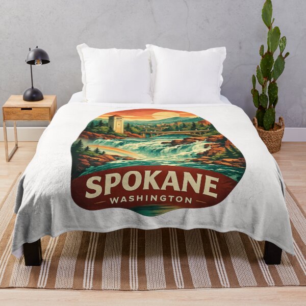 Item preview,  Spokane River Falls Clock Tower and Washington Inland Northwest designed and sold by Places On Earth.