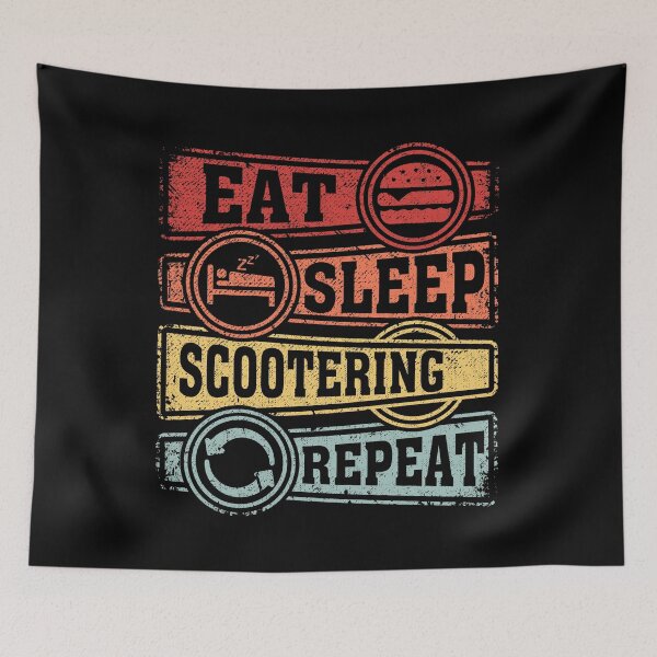 Item preview, Eat Sleep Scootering Repeat designed and sold by GabbyKash.