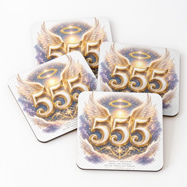 Item preview, Golden Angel Number 555 Divine Transformation designed and sold by HiteshArt111.