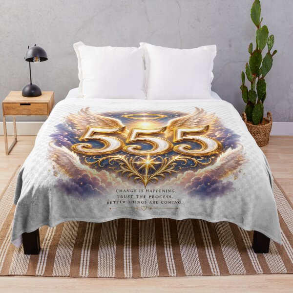 Item preview, Golden Angel Number 555 Divine Transformation designed and sold by HiteshArt111.