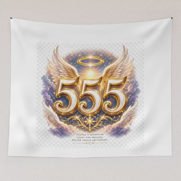 Item preview, Golden Angel Number 555 Divine Transformation designed and sold by HiteshArt111.
