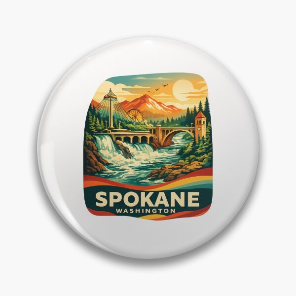 Item preview, Spokane Riverfront Park and Monroe Street Washington designed and sold by Places On Earth.