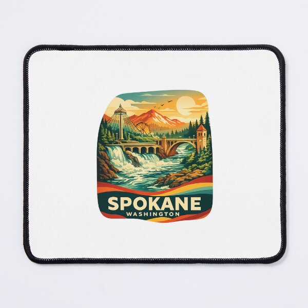 Item preview, Spokane Riverfront Park and Monroe Street Washington designed and sold by Places On Earth.