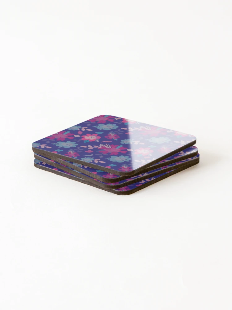 Thumbnail 4 of 5, Coasters (Set of 4), Floral Spring Pattern designed and sold by MsChanDesigns.