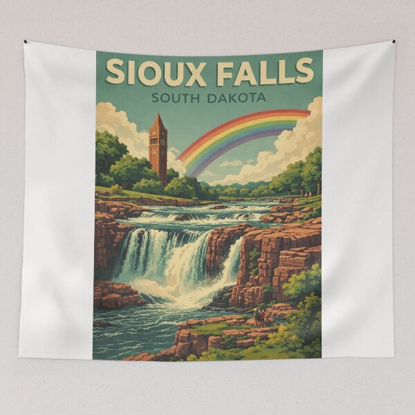 Item preview, Sioux Falls Falls Park Big Sioux River and South Dakota designed and sold by Places On Earth.