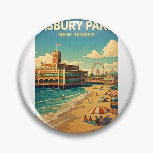 Item preview, Asbury Park Boardwalk Convention Hall and Jersey Shore New Jersey designed and sold by Places On Earth.