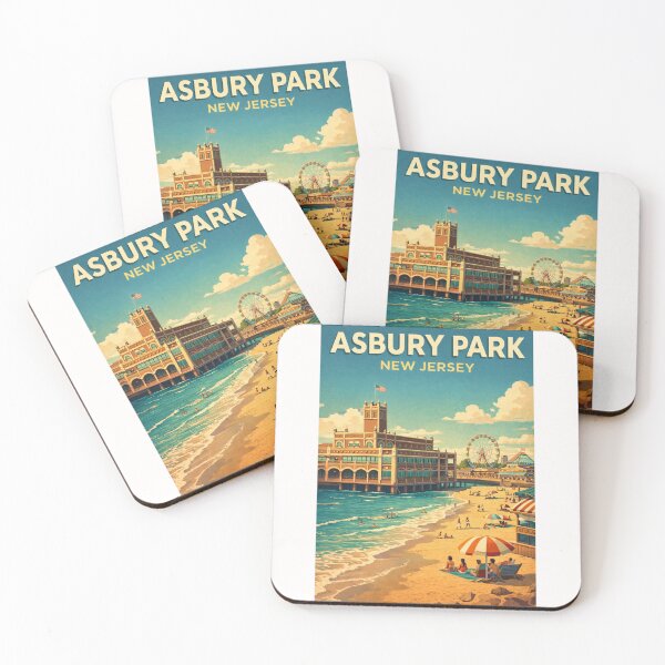 Item preview, Asbury Park Boardwalk Convention Hall and Jersey Shore New Jersey designed and sold by Places On Earth.