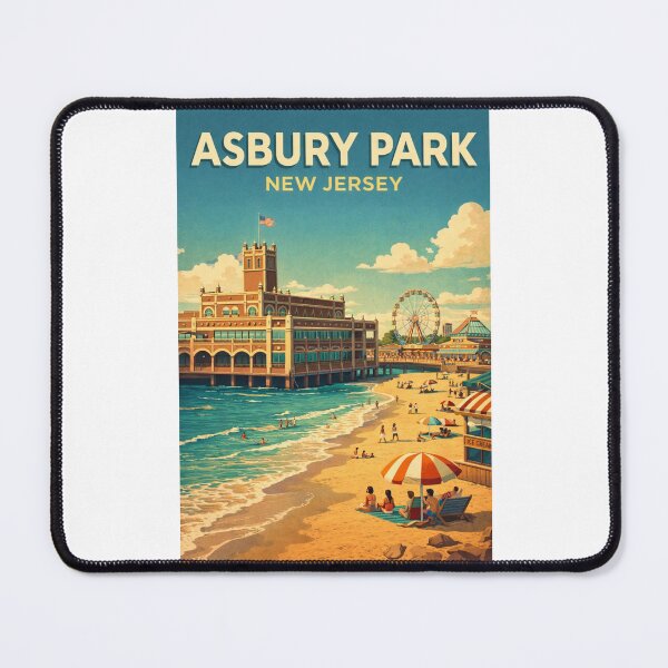 Item preview, Asbury Park Boardwalk Convention Hall and Jersey Shore New Jersey designed and sold by Places On Earth.
