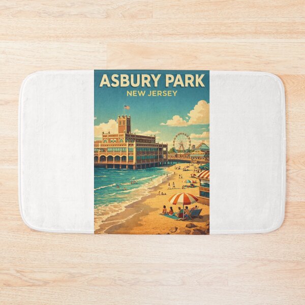 Item preview, Asbury Park Boardwalk Convention Hall and Jersey Shore New Jersey designed and sold by Places On Earth.