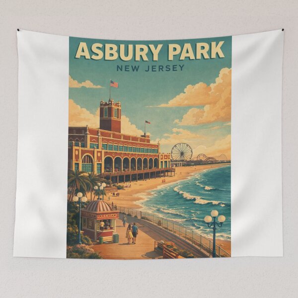 Item preview, Asbury Park Oceanfront Convention Hall and Monmouth Coast New Jersey designed and sold by Places On Earth.