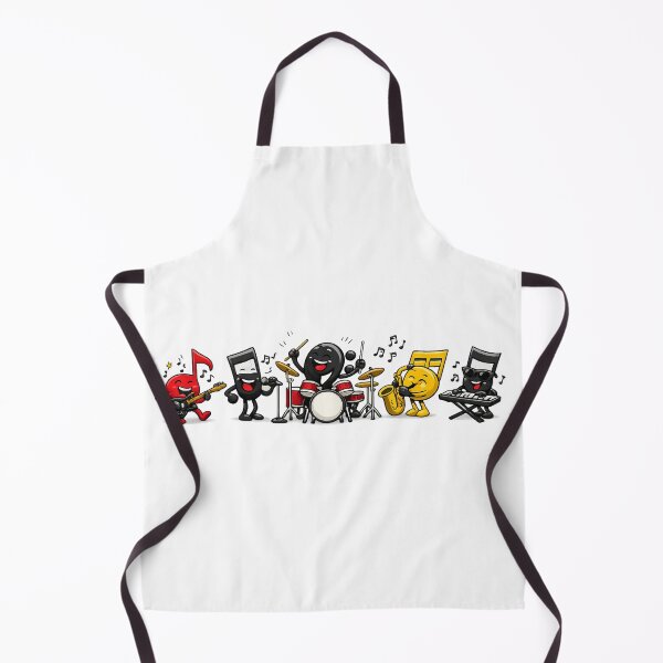 Item preview, Funny Music Notes Band - Cartoon Musicians Sheet Music with Instruments designed and sold by Gletschie.