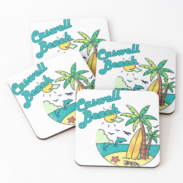 Item preview, Caswell Beach Retro Vintage Surf T-Shirt | Beach Vacation Souvenir Gift designed and sold by DonnaRaine.