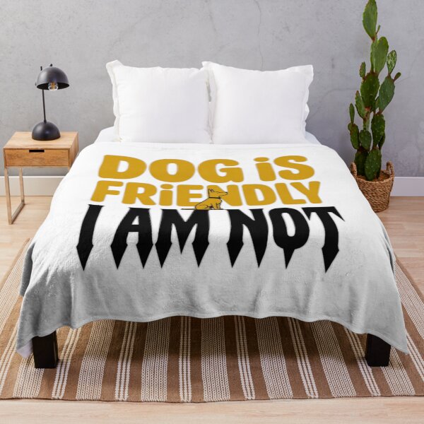 Item preview, Dog Is Friendly I Am Not - Sarcastic Pet Owner Graphic T-Shirt designed and sold by MerchlyMike.