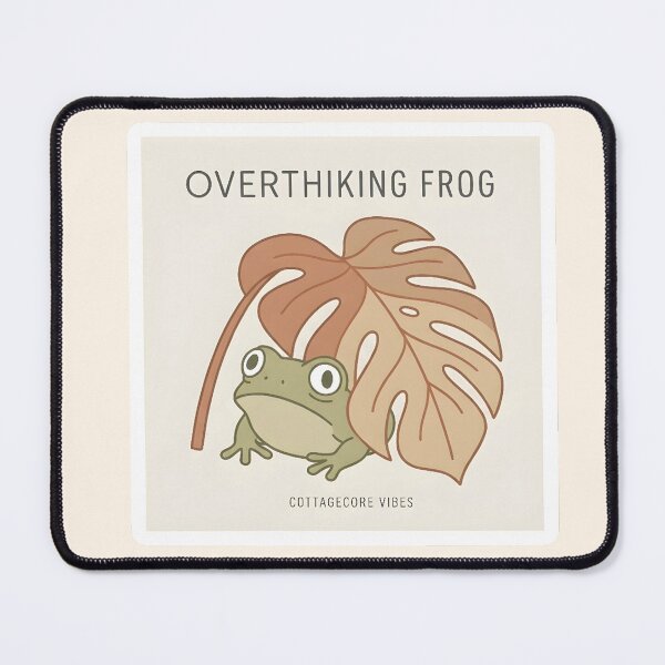 Item preview, Cute Frog Under Leaf Aesthetic Shirt  Minimalist Overthinking Froggy Art designed and sold by ZyxDes.