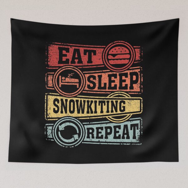 Item preview, Eat Sleep Snowkiting Repeat designed and sold by GabbyKash.