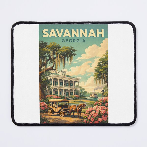 Item preview, Savannah River Street and Forsyth Park Georgia Lowcountry designed and sold by Places On Earth.
