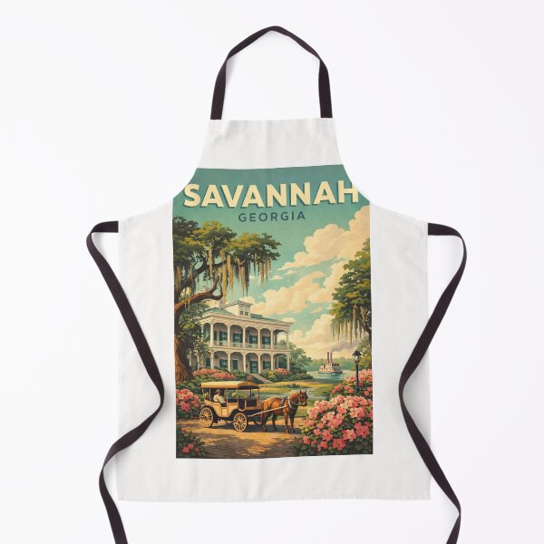 Item preview, Savannah River Street and Forsyth Park Georgia Lowcountry designed and sold by Places On Earth.