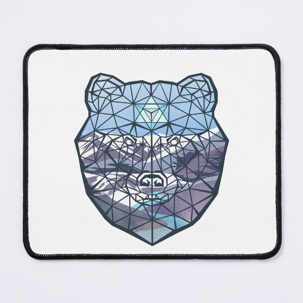 Item preview, Geometric Bear Spiritual Animal Design Dark Background designed and sold by ART-J-JAKE Wear.