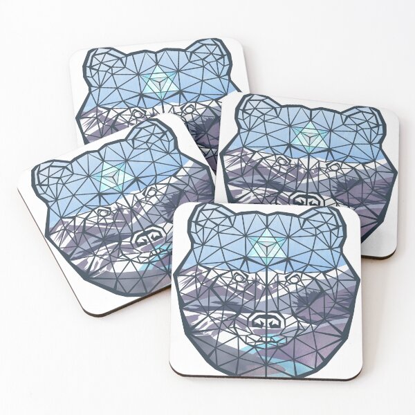Item preview, Geometric Bear Spiritual Animal Design Dark Background designed and sold by ART-J-JAKE Wear.