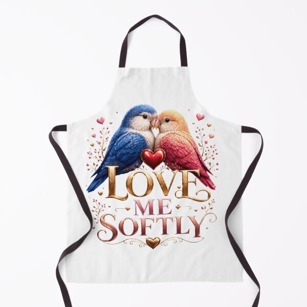 Item preview, Love Me Softly Cute Lovebirds Romantic Couple Heart Design designed and sold by JagrDesigns.