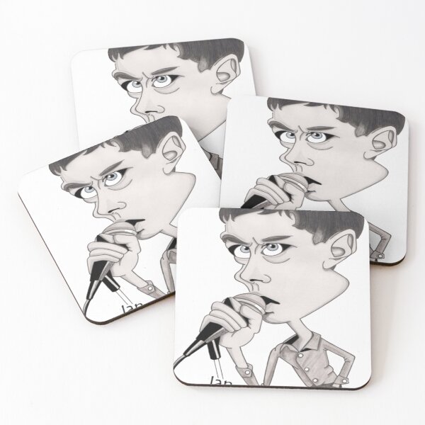 Item preview, Hand drawn Ian Curtis caricature print designed and sold by CaricaturesTom.