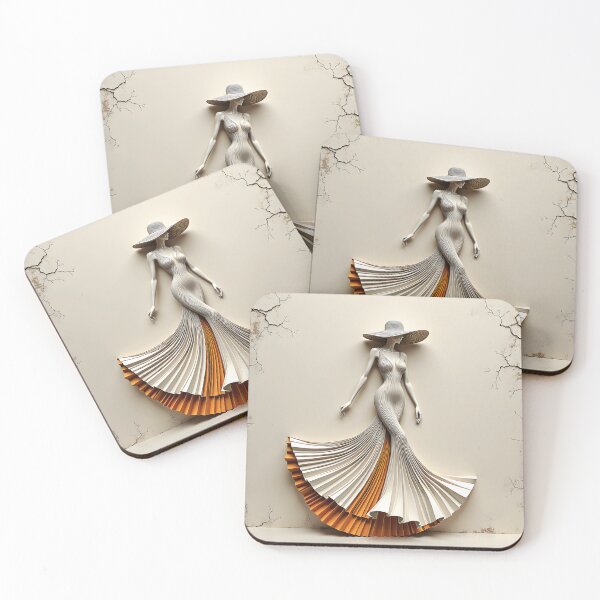 Item preview, Sculpted Elegance: Flow in Ivory and Gold designed and sold by Huskyyy Designs.