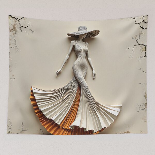 Item preview, Sculpted Elegance: Flow in Ivory and Gold designed and sold by Huskyyy Designs.