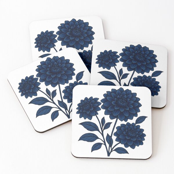Item preview, Blue dahlia flower designed and sold by uunaa.