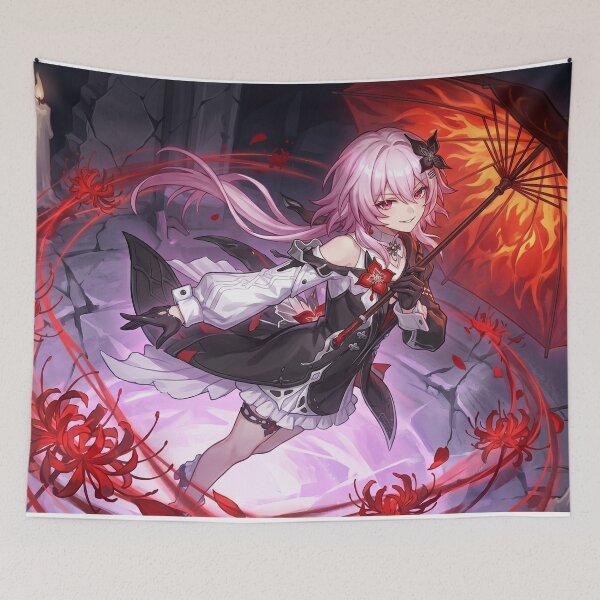 Item preview, Evernight // Honkai: Star Rail Illustration - Dark Anime Red Aesthetic Spider Lily Fantasy Art designed and sold by Astraphyllia.