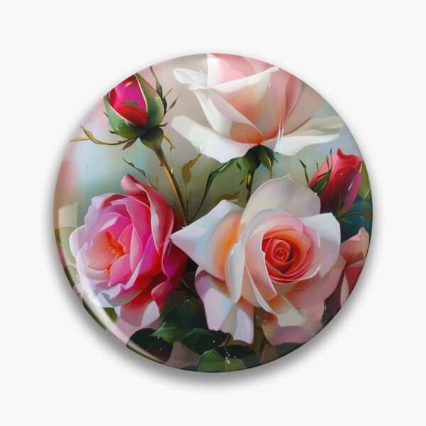 Item preview, Blush Rose Bouquet – Painterly Floral Elegance designed and sold by VelvetThornsArt.