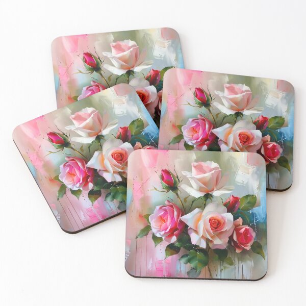 Item preview, Blush Rose Bouquet – Painterly Floral Elegance designed and sold by VelvetThornsArt.