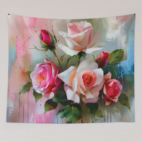 Item preview, Blush Rose Bouquet – Painterly Floral Elegance designed and sold by VelvetThornsArt.
