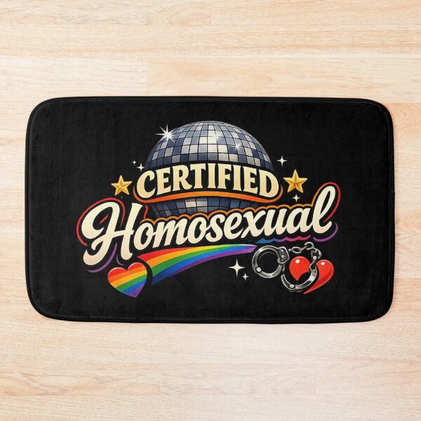 Item preview, Certified Homosexual Pride Disco Retro Rainbow Design designed and sold by DesignAnother.