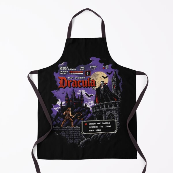Item preview, Retro Dracula 8-Bit Shirt – Gothic Vampire Pixel Art – Bram Stoker Inspired Horror Game Tee designed and sold by ThreadTheory976.