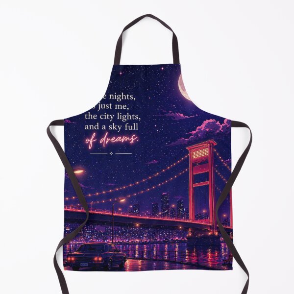 Item preview, Some Nights It’s Just Me Aesthetic Quote Art | City Lights & Moon Illustration | Lonely Night Vibes designed and sold by NA-art725.