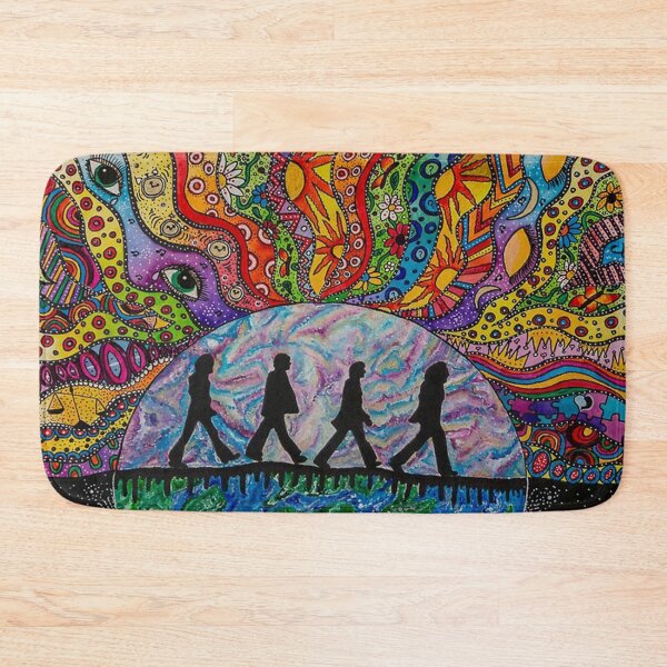 Item preview, Poster Abbey Road inspired psychedelic painting designed and sold by ColemanOlmos.